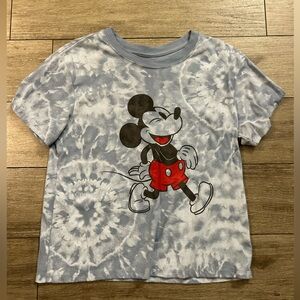 Size small Disney Mickey Mouse Blue and white tie dye t-shirt